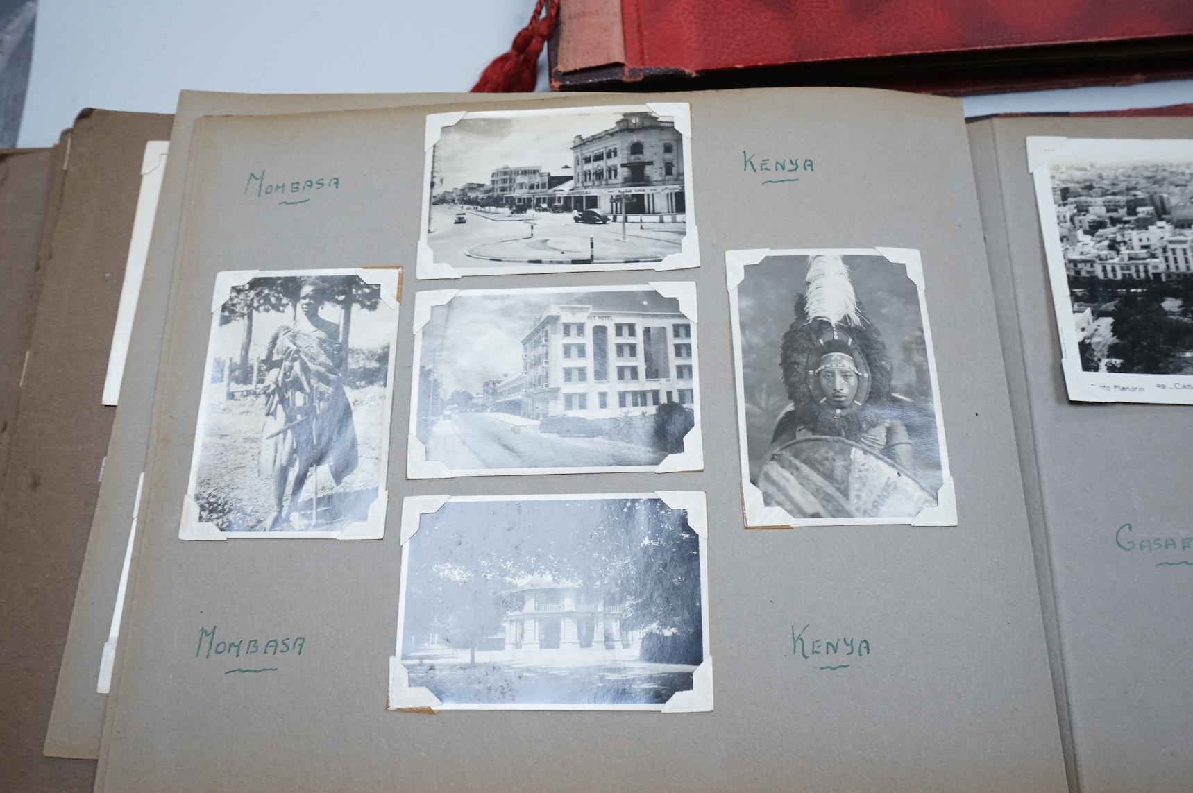 Two WWII Royal Marine related photograph albums, the images captured and collected by George Hollingdale and his brother Len Clark, Royal Sussex Regiment and Dunkirk veteran
